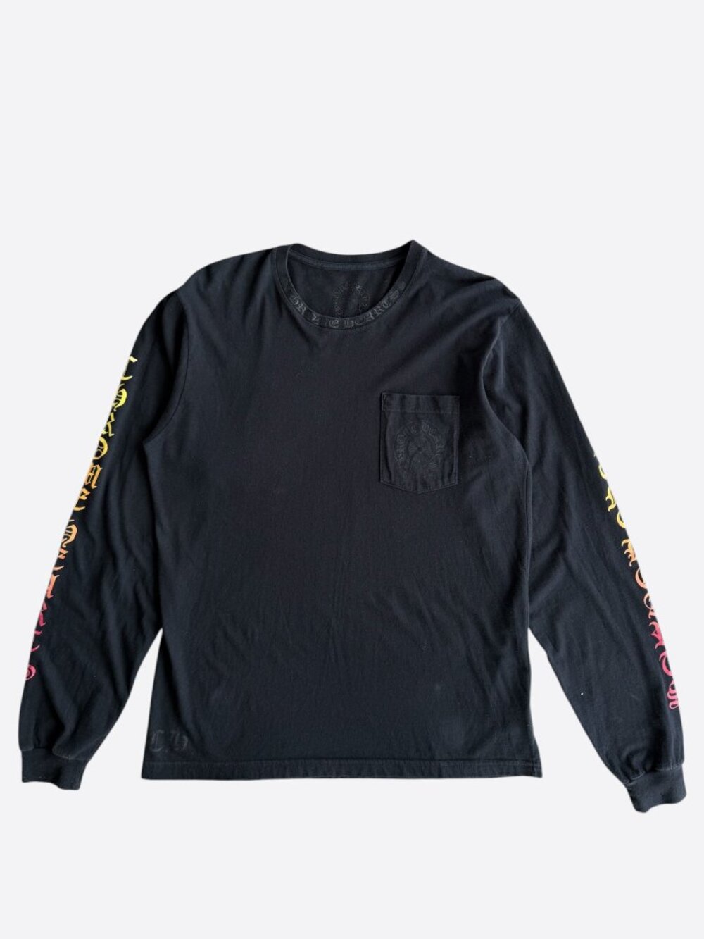 Chrome Hearts Black Sunset Gradient Horseshoe Longsleeve T-Shirt